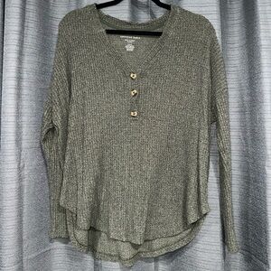 American Eagle Women’s V-Neck Button Sweater